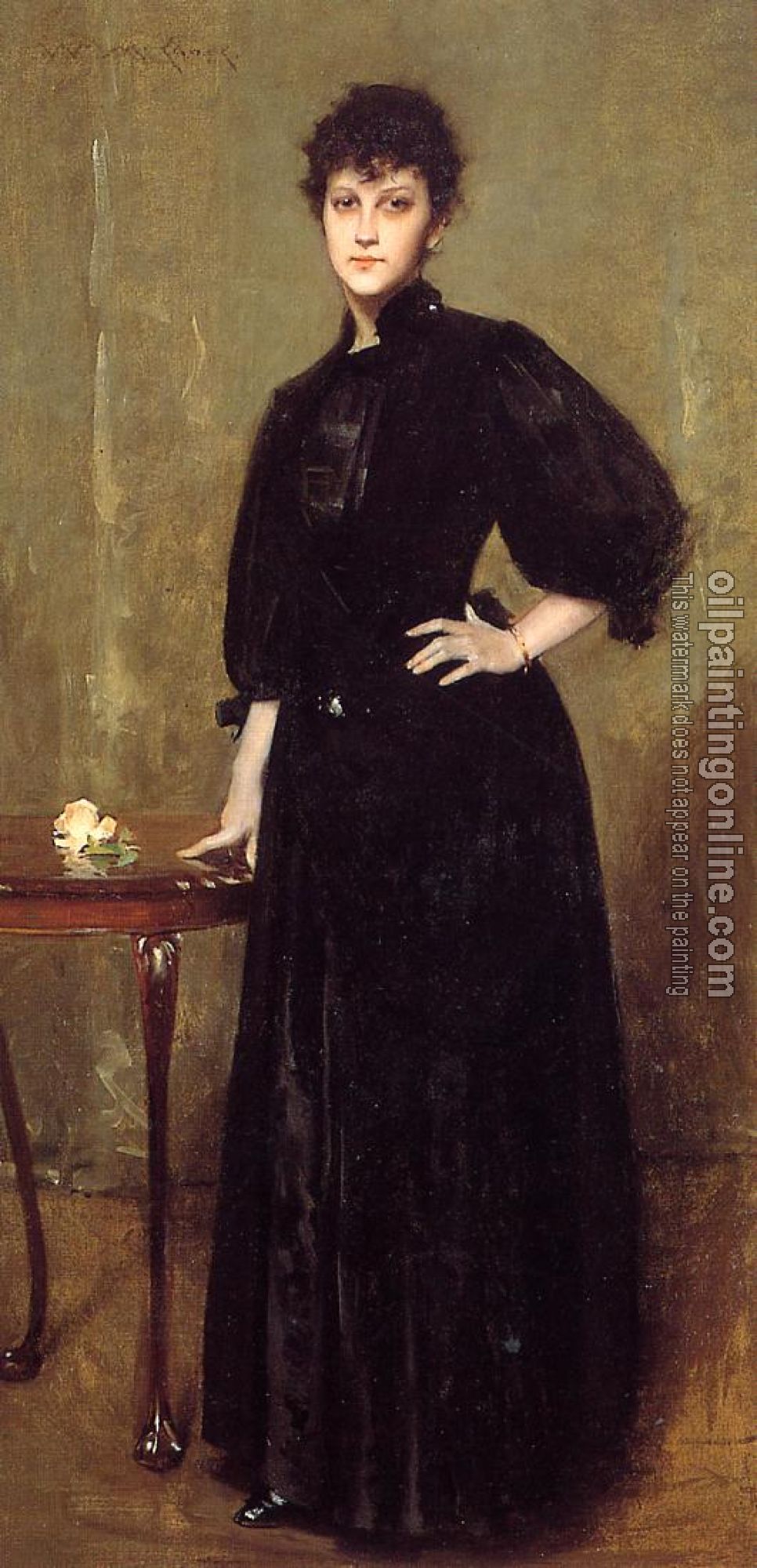 Chase, William Merritt - Lady in Black aka Mrs Leslie Cotton